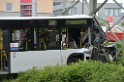 Schwerer Bus Unfall Koeln Porz Gremberghoven Neuenhofstr P112